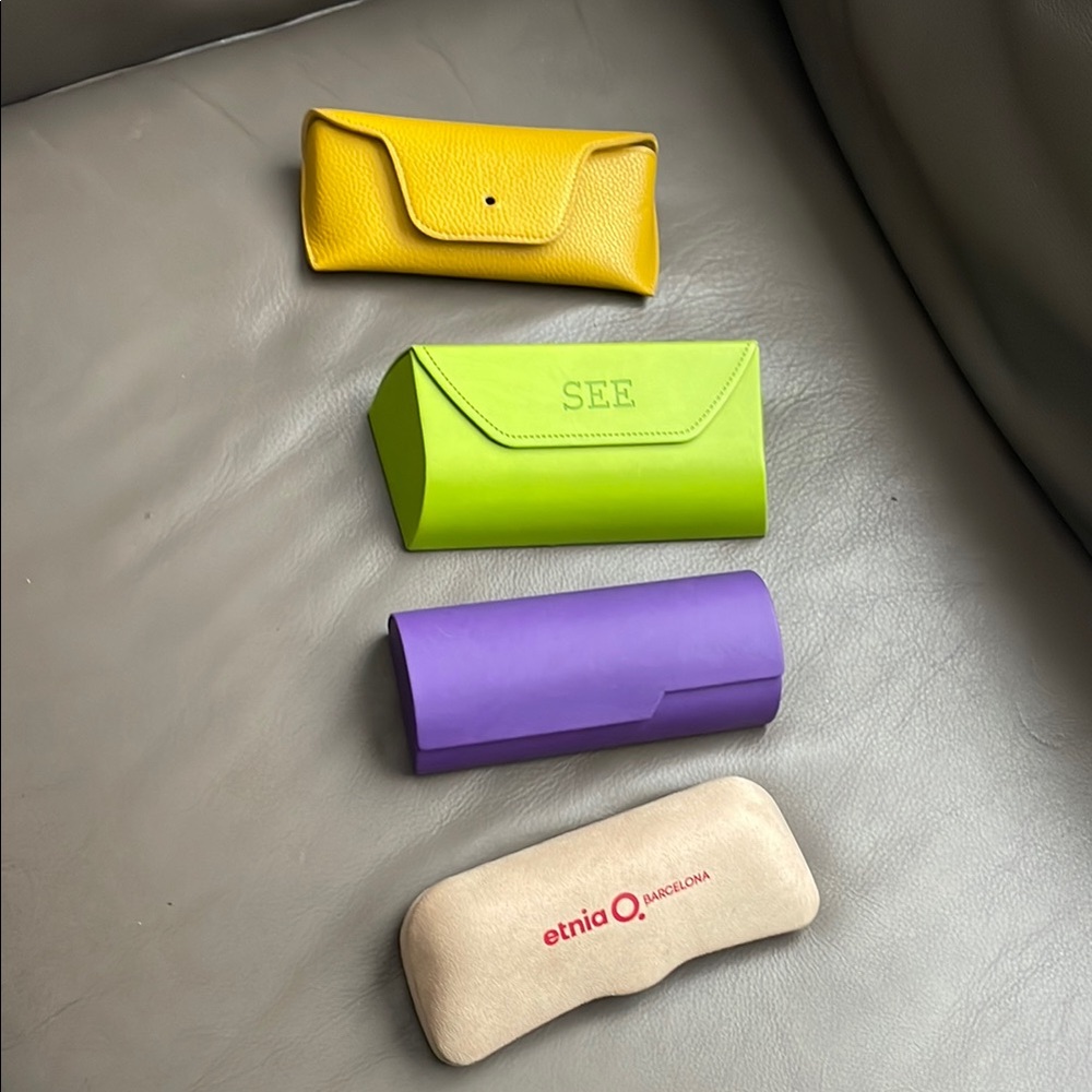 Sunglasses Case Lot of 4, SEE and Ethnia